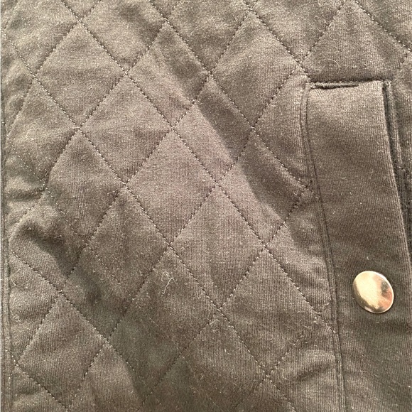 Banana Republic M Black Quilted Design Zip Sweater - Picture 3 of 4
